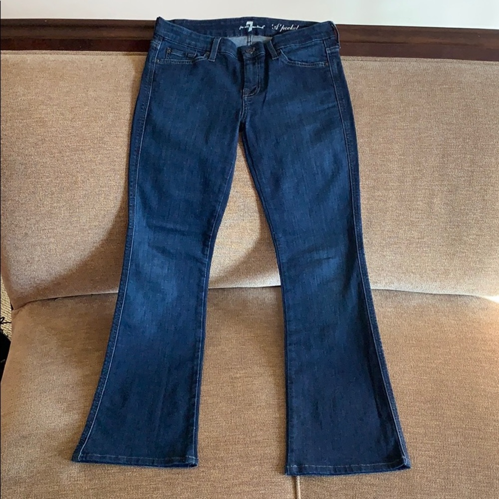 7 for all Mankind dark blue, boot cut jeans